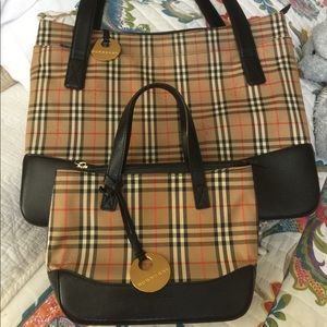Authentic Burberry shoulder and tote bag